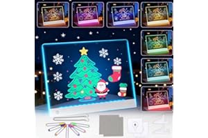 SHENGOU LED Notiztafel mit Farben,30x20cm Leuchtendes Led Zeichenbrett für Kinder,7 Farben Einstellbar,Led Zeichentafel Kinder mit 7 Farben Stift und Touch Control,Wiederaufladbar,Abwischbar, für Büro, Café