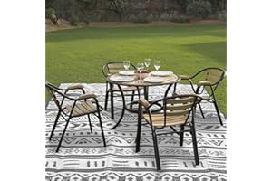 Vorcy Outdoor Rug 150 x 240cm, Outdoor Rugs for Patios Waterproof Outdoor Mats Reversible Portable Floor Mat Woven Plastic Straw Mats Indoor/Outdoor Rugs for Garden Patio Picnic Beach