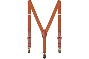 DEBAIJIA Bretelles Enfants Réglable et Élastique 3 Clips Y Forme en Cuir BéBé Garçon Fille Pantalon Accessoires- Variété Couleurs