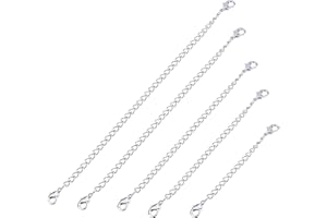 Outus 5 pezzi set prolunga catena collana per gioielli, collana, bracciale Silver