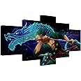 KAIWALK Anime Poster Roronoa Zoro Poster Print on Canvas Painting Wall Art for Living Room Decor Boy Gift (With Frame, Q-Zoro 2)