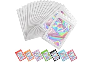 Artcut 100 Stück Baggies Baggys Mylar Bags, Wiederverschließbare Beutel Mylar Beutel, Small Business Packaging, Mylar zum Aufbewahren von Süßigkeiten, Keksen, Schmuck