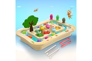 Uping Jeux Montessori Jouet en Bois Jeu de Pêche Magnetique Jeux Enfant 3 Ans et Plus Jouets Enfant Educatifs Cadeau Garçons Filles
