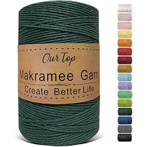 Filo Macramè 2mm X 30m – Set Da 20 Rotoli Di Corda In Cotone Naturale Per Artigianato Fai-Da-Te, Decorazioni Bohémien, Piante Sospese E Arazzi (600 Metri Totali)