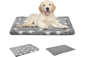 EMPSIGN Alfombra De Cama para Perro, Reversible (Fresco y Caliente), Colchón Perro Lavable, Cama Impermeable para Perros con Funda Extraíble, Gris, M, 76 * 51 * 2.8cm