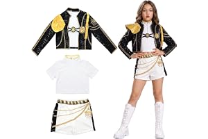 CEWROM Cosplay kostym flicka uniform kläder set | med jacka, väst och shorts, halloween, karneval, fest, uniform, kpop, cospl