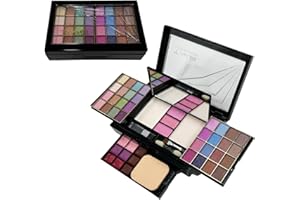 CHSEEO 46 Colori Palette di Ombretti per Trucco, Lunga Durata Eyeshadow Corredo di Trucco Tavolozza, Trucchi Tutto in Uno Tavolozza Valigetta con Ombretto, Blush Polvere, Fondotinta e Lucidalabbra