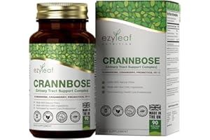 EZYLEAF NUTRITION Ezyleaf CrannBose D Mannose Capsules + Probiotics CrannBerry Extract Vitamin C | 90 DMannose Capsules | D-Mannose 500mg, Lactobacillus Acidophilus Probiotic | Vegan & Allergen Free | UK ISO Certified