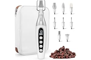 AOMEES Professional Electric Nail File: Pedicure Sets for Feet & Hands Care with Electric Nail Drill, 8 Attachments for Pain-Free Trimming, Buffing & Shaping |10 Modes,Pedicure Tools & Nail Kit Manicure Set