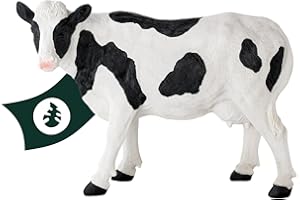 ‎VERDOBA VERDOBA Garten Figur Kuh aus Kunstharz, handbemalt - Dekofiguren Garten Deko Gartenfiguren für außen groß - realistische Kuh Gartendeko Tiere