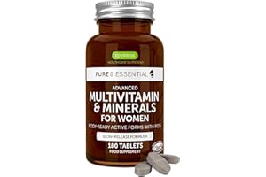 IGENNUS HEALTHCARE NUTRITION Igennus Multivitamínico Mujer con Hierro, 21 Nutrientes Activos, Puro y Limpio, Aporte de Nutrientes Durante todo el día, Vitaminas B de Alta Potencia, Fácil de Tragar, 180 compimidos Veganos,90 Dosis