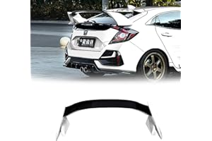 WANGXLDD para Honda Civic Hatchback Type R 2016-2021 ABS Techo Coche alerón Trasero Trim Body Kit Tuning Parte Top Wing Lip Racing (Rojo) (White)