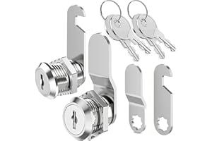 Litensh 2 Pièces 16mm serrure de boîte aux lettres avec clé différentes, verrou à came, serrures meuble, serrures placard, verrou placard, serrure casier verrous pour tiroir porte d'armoire