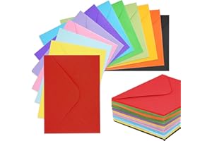 MOOSONO Briefumschläge Bunt -72 Stück 120 g/m², 12 Farben Farbige Umschläge -DIN B6-175 x 125 mm, Farbige Briefumschläge mit 3 Blatt Selbstklebende Aufklebern für Geburtstage, Hochzeiten, Weihnachten