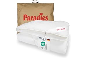 ‎PARADIES PARADIES Ganzjahresdecke 135x200 cm - Prima Bio, Öko-Tex 100 Klasse 1, medizinisch getestet, kuschelige + atmungsaktive Bettdecke 135x200, Steppdecke