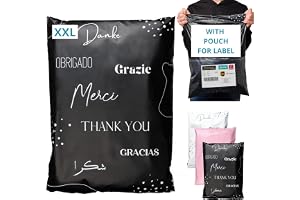 20 Vinted paketpaket med glid - storlek XXL 60 x 45 cm - 100% OPAK/ULTRA-RESISTANT/Vattentät - Fraktkuvert i plast - Kläder &