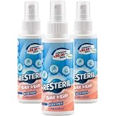 Resteril Bebek Dezenfektan Sprey Alkols&uuml;z Bebek Dezenfektanı Seyahat Boy 100ml x3 Saf Hipoklor&ouml;z Okul Hijyen Spreyi Baby Kids