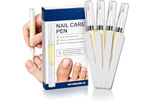 4 stycken nagelvårdspenna med teeträdolja, aloe vera & E-vitamin, nagelsvamppenna original med nagelfilar professionell tillv