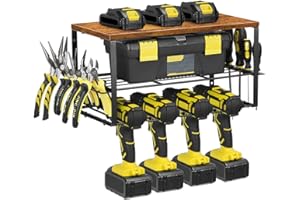 Nandae organizadores de herramientas eléctricas, organizadores de herramientas de garaje y almacenamiento, soporte de taladro para pared, estante de herramientas de metal resistente