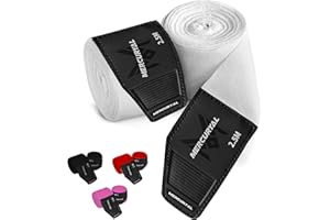 MERCURYAL Fasce Boxe 4 Metri - Bendaggi Boxe - Fascette Boxe - Boxe Sottoguanti Interni Bende - Fasce da Boxe - Bende Boxe per MMA, Muay Thai, Arti Marziali, Kickboxing