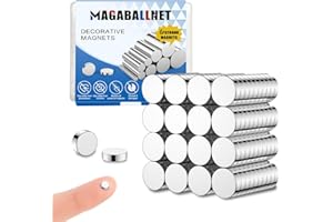 MAGABALLNET 100 Pack 4×2mm Strong Mini Magnets, Neodymium Magnets, Magnet for Fridge, Notice Boards, Cupboard, Crafts, Whiteboard, Door