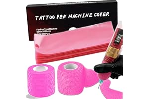 Unihuby 202 pezzi di copertura per tatuaggi e 200 pezzi usa e getta per tatuaggi, set di 200 pezzi