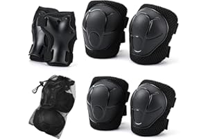 VOSSOT Set Protecciones Patines para Niños, 6 Piezas Protecciones Patines Set, Set Rodilleras Coderas y Muñequeras, Protecciones Skate Niño para Ciclismo Monopatín Patinaje y Otros Deportes Talla S, 3+ años