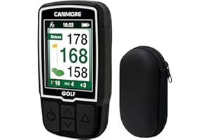 Canmore HG200 Golf GPS portátil y Estuche - Pantalla a Todo Color con más de 41.000 Datos Esenciales del Campo de Golf y Hoja de puntuación - Resistente al Agua, Negro