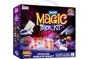 Klever Kits JOVA 180+ Magi Set - Mitt första magiska trick-kit - Fantastisk trollkarlsleksak med steg-för-steg-videolektioner, för barn från 6 år. Enkla trick med trollstav och illusionskort.