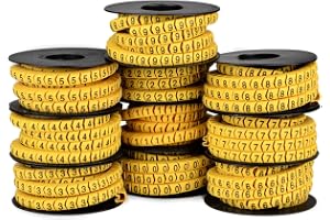 gQsskli 10 rullar kabelmärkare 0–9 för 2,5 mm²-kablar