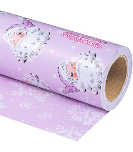 Aazon.co: RUSPEPA Christas Reversible Wrapping Paper Roll For Girls - View #5