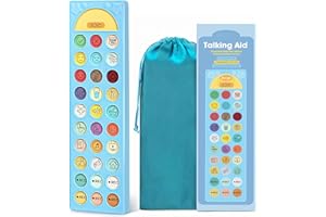 ZHONGKO Sensory Toys for Autism, Autism Sensory Equipment, AAC Communication Device, Speech Therapy Toys with 6 Programmable Buttons & Adjustable Volume, Autism Aids for Kids and Adults
