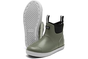 Sowdus Gummistiefel Herren Gefütterte, Original Grundlegend Wasserdicht Atmungsaktiv Stiefeletten, Anti-Rutsch Mode PVC Chelsea-Stiefel, Gummistiefel Herren