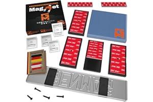 ‎GENMAG GENMAG® 2X Magnet Kennzeichenhalter Rahmenlos [Extra-Stark & Universal] Rahmenlose Kennzeichenhalter Magnete für Deutschland & Österreich | Magnetische Wechselkennzeichenhalter | Kennzeichen Magnet
