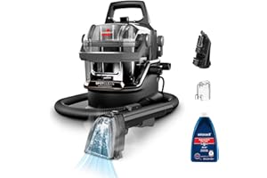 BISSELL SpotClean HydroSteam, Aspiradora de Agua Tapicería, Lava Aspiradora con Tecnología HydroSteam, Modo de Vaporeta, Limpiador para Alfombras, Tapicería, Sofá & Auto, Motor Potente de 1000W, 3689N