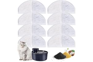 Filtre Fontaine Eau Chat Filtre Fontaine Chat Lot de 8 Filtre Fontaine à Eau pour Chat Compatible avec Dhohoo pour Fontaine à Eau et Chat pour Animaux de Compagnie de 2,5 L