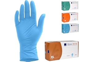 ABENA Nitrilhandschuhe XL, 200 Stück – Einmalhandschuhe Blau, handschuhe einweg, puderfreie & latexfreie – Einweghandschuhe in S, M, L & XL verfügbar