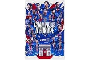 fsgfod PSG Champions D'Europe UEFA Champions League Winners 2024-25 Les Parisiens Affiche sur Toile - Décoration pour Chambre, Bureau, Paysage - Cadeau (30 cm x 45 cm)