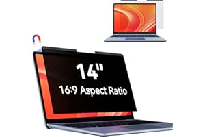 Makinda Magnétique Filtre de Confidentialité 14 Pouces 16:9, Filtre Ecran pour Ordinateur Portable avec HP/Dell/Acer/Lenovo/Thinkpad/Envy, Amovible Anti-Lumière Bleu Protection Ecran PC Laptop