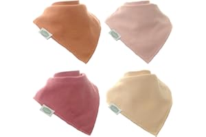 Ziggle - Bandana Dribble Bibs - Cotton Front Baby Bibs Newborn to 24 Months - Newborn Baby Gifts - Bibs For Comfortable Kids