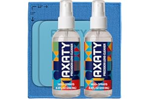 Axaty Screen Cleaner Kit – 2×250ml Screen Cleaner Spray + Microfiber Cloths – TV, Laptop, Monitor, Phone & MacBook Screen Cleaning Kit – Anti-Static, Streak-Free Formula