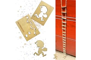 Qeioauek Gnome Footprints Stencil, Gnome Prank Rope Ladder, Construction Site, Accessories, Christmas, Christmas Decoration, Indoor Elf, for Floors, Window Decoration