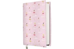 KAPAX Funda para libro, funda de tela lavable e impermeable para libros de tapa dura, protector de libro acolchado, modelo Balerine, talla M