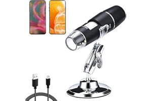 EVISTR WiFi Digital Microscope - Wireless 50X to 1000X Handheld Zoom Magnification Camera Magnifier - Portable 8 LED Endoscope Compatible with Android/iOS Smartphone and Tablet