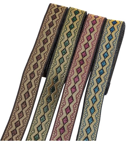 Nastro Webband Celtico 35 Mm: 10 Metri In Poliestere, Colore Nero/Oro, Da 1A-Kurzwaren