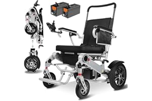 ‎TRIPAIDE Tripaide 700W Motor - 48KM (Nur 13KG) Leicht Teilbarer Elektrorollstuhl mit 52cm Sitzbreite Rollstuhl Abdeckung Rucksack, All Terrain Faltbar Rollstuhl Elektrisch Tragfähigkeit 150KG