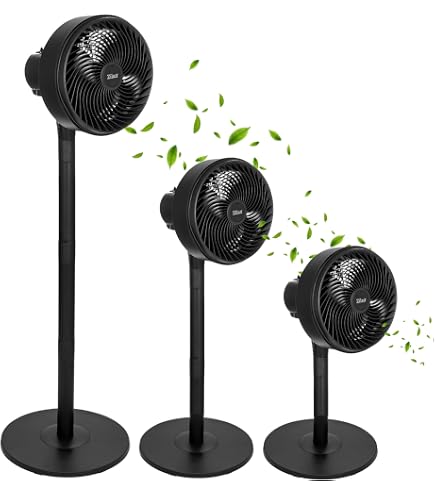 Ventilateur Sur Pied 33,46" - 45W 3 Vitesses - Oscillation Silencieuse - Noir