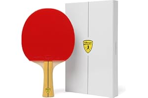 Killerspin JET400 Smash N1 Ping Pong Bat – Intermediate Table Tennis Bat| 5 Layer Wood Blade, Nitrx-4Z Rubbers, Flare Handle| Competition Ping Pong Bat| Memory Book Gift Box Storage Case