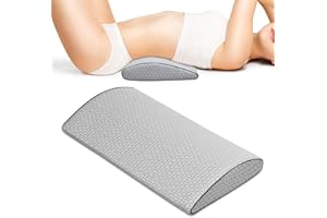 Nockovi Lendenwirbelstützkissen zur Linderung von Rückenschmerzen, 60 x 30 cm, Bettruhe Kissen für Seiten-, Rücken- und Bauchschläfer (grau)