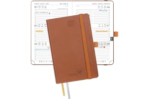 POPRUN Agenda Pocket 2026 2027 Veckoagenda 16 x 10,5 cm från Aug'26 - Dec'27, 17 Månader Liten Skolplanerare, Mjuk PU Läderom